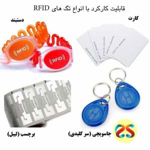 قابلیت کارکردبا انواع تگ RFID